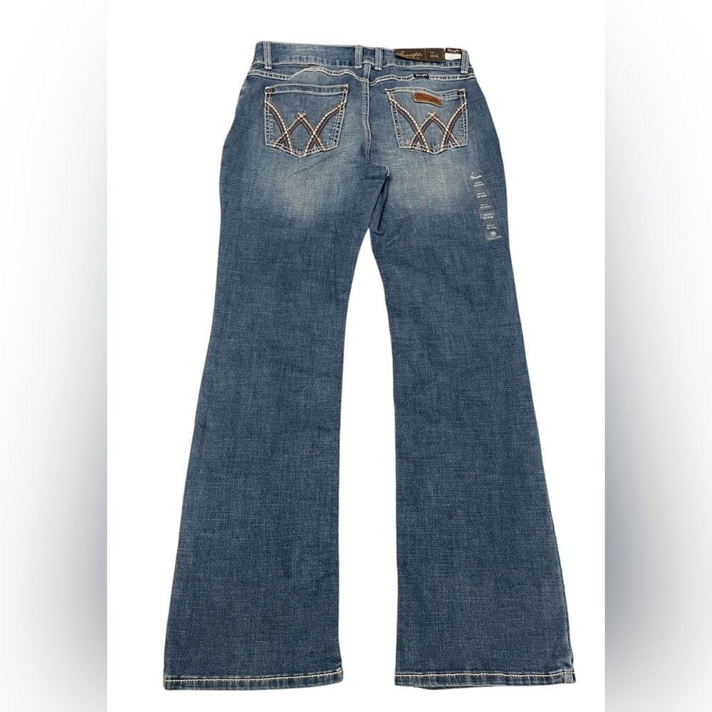 Wrangler Retro Mae Midrise Blue Denim Bootcut Cowgirl Jeans Womens size 15 New